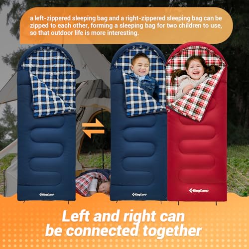 KingCamp CLOUDY 300S Kids Sleeping Bag-Envelope With Hood