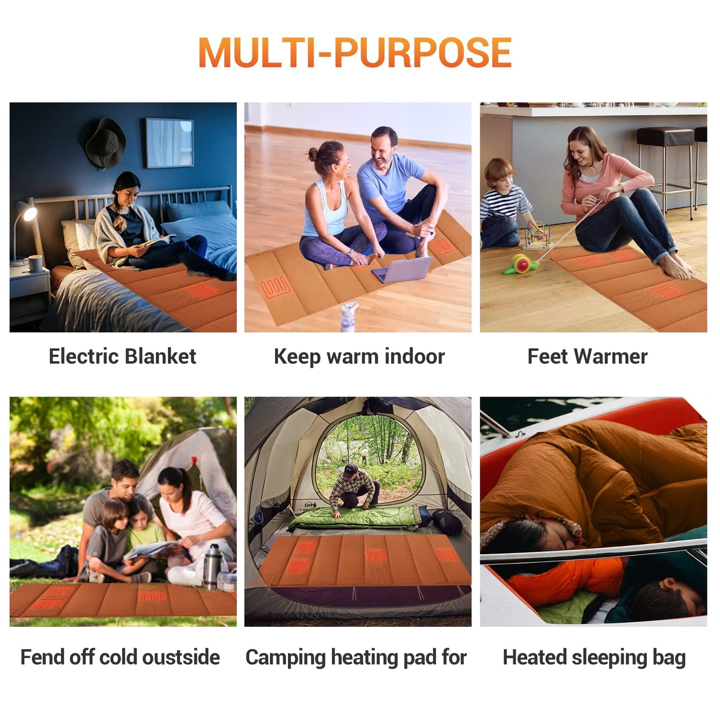 KingCamp WHEATLAND 450 3 in 1 Sleeping Bag Heated Sleeping Bag