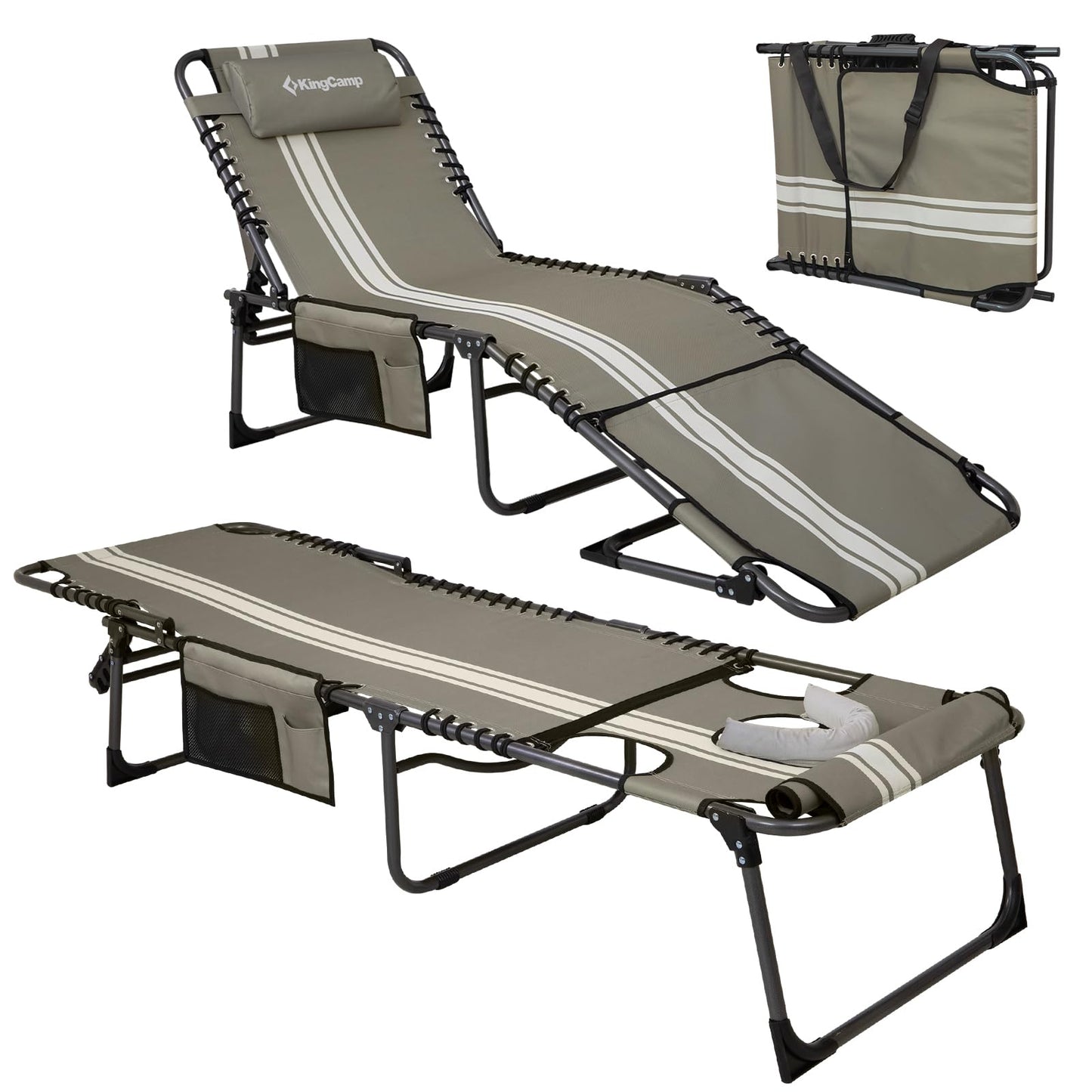 KingCamp MAGNOLIA B10 Backpack Chaise Lounge With Face Hole