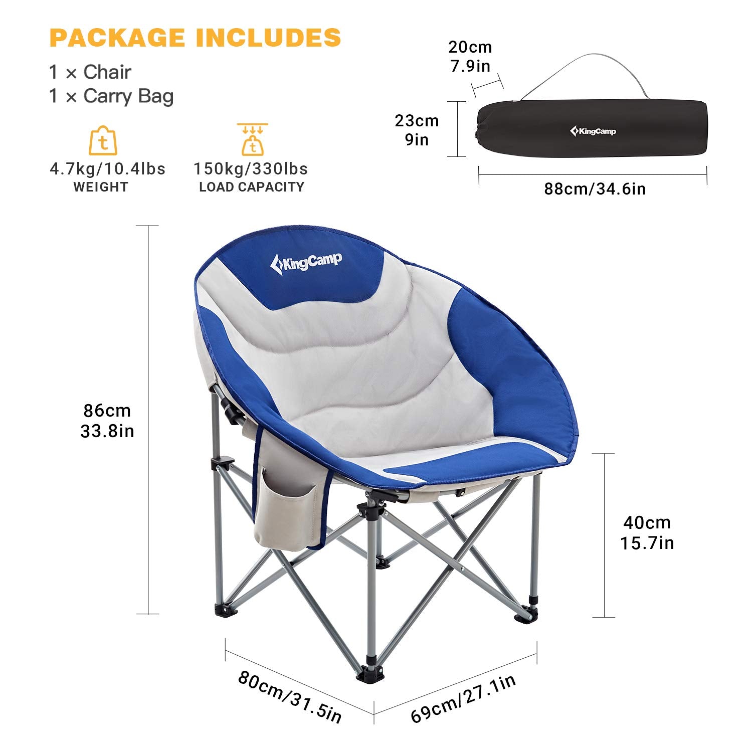 KingCamp Saucer Chair Camping Chair