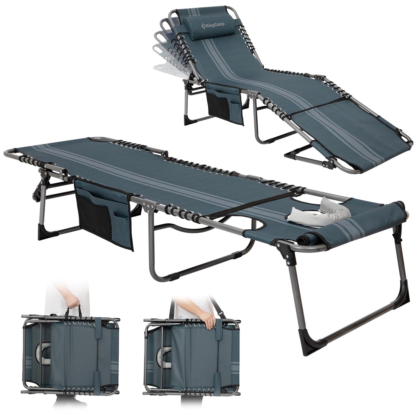 KingCamp MAGNOLIA B10 Backpack Chaise Lounge With Face Hole