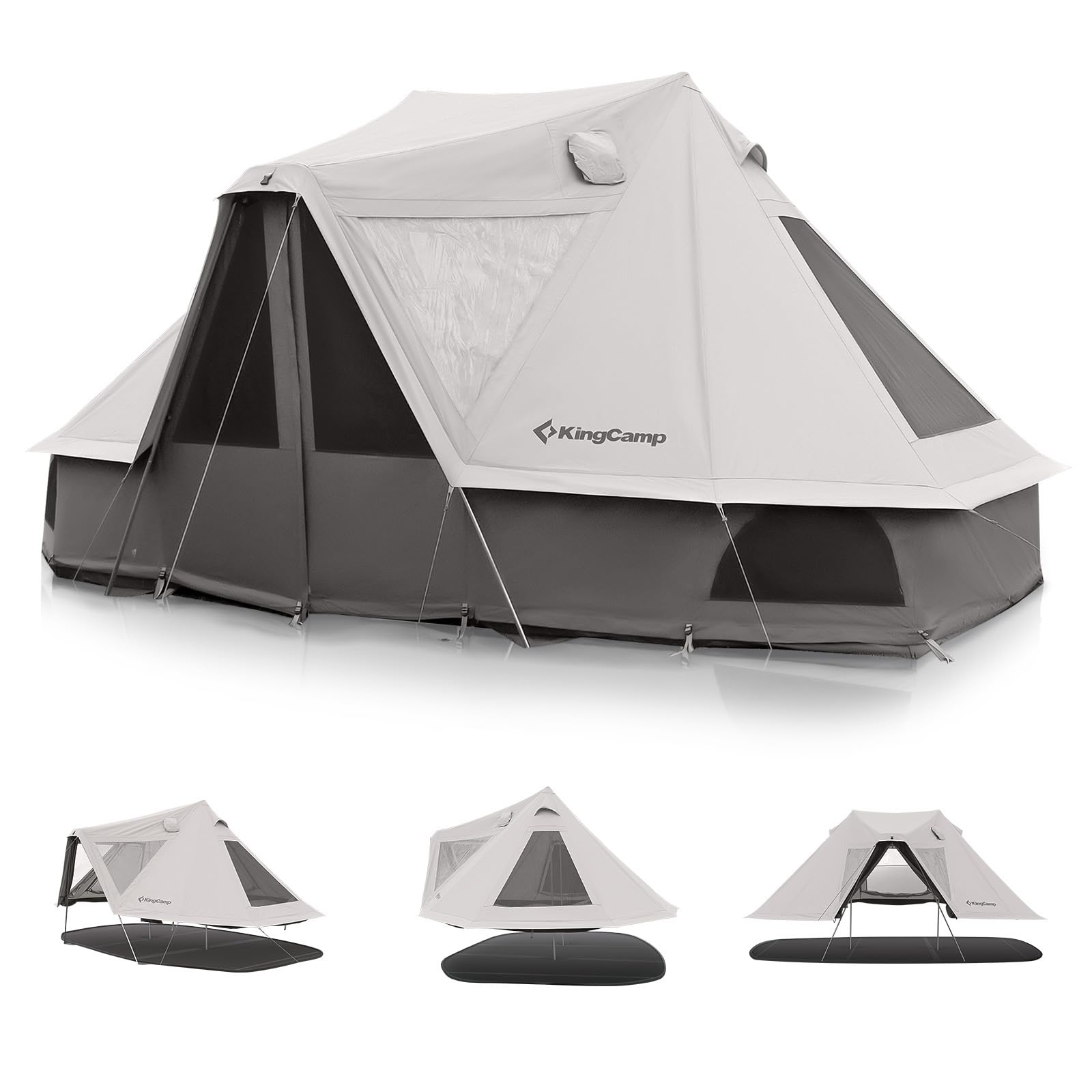 bell tent uk KingCamp Khan Villa 4-Season 4-6 Person Bell Tent – kingcampoutdoors.co.uk