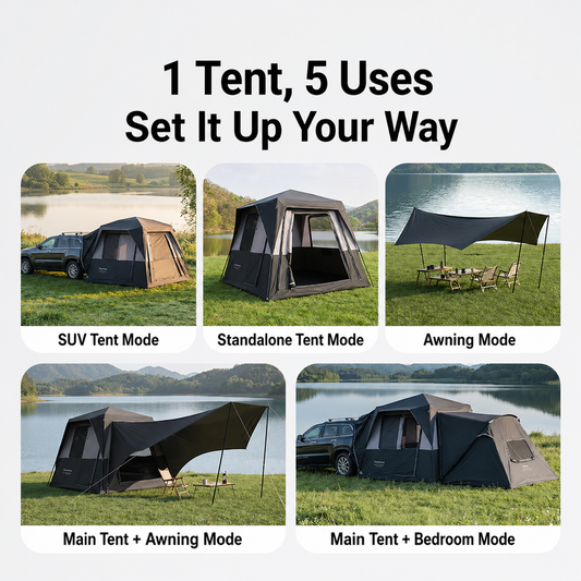 NEW | KingCamp BOUNDLESS X 3 PRO Modular SUV Tent – 5-in-1 Expandable Design
