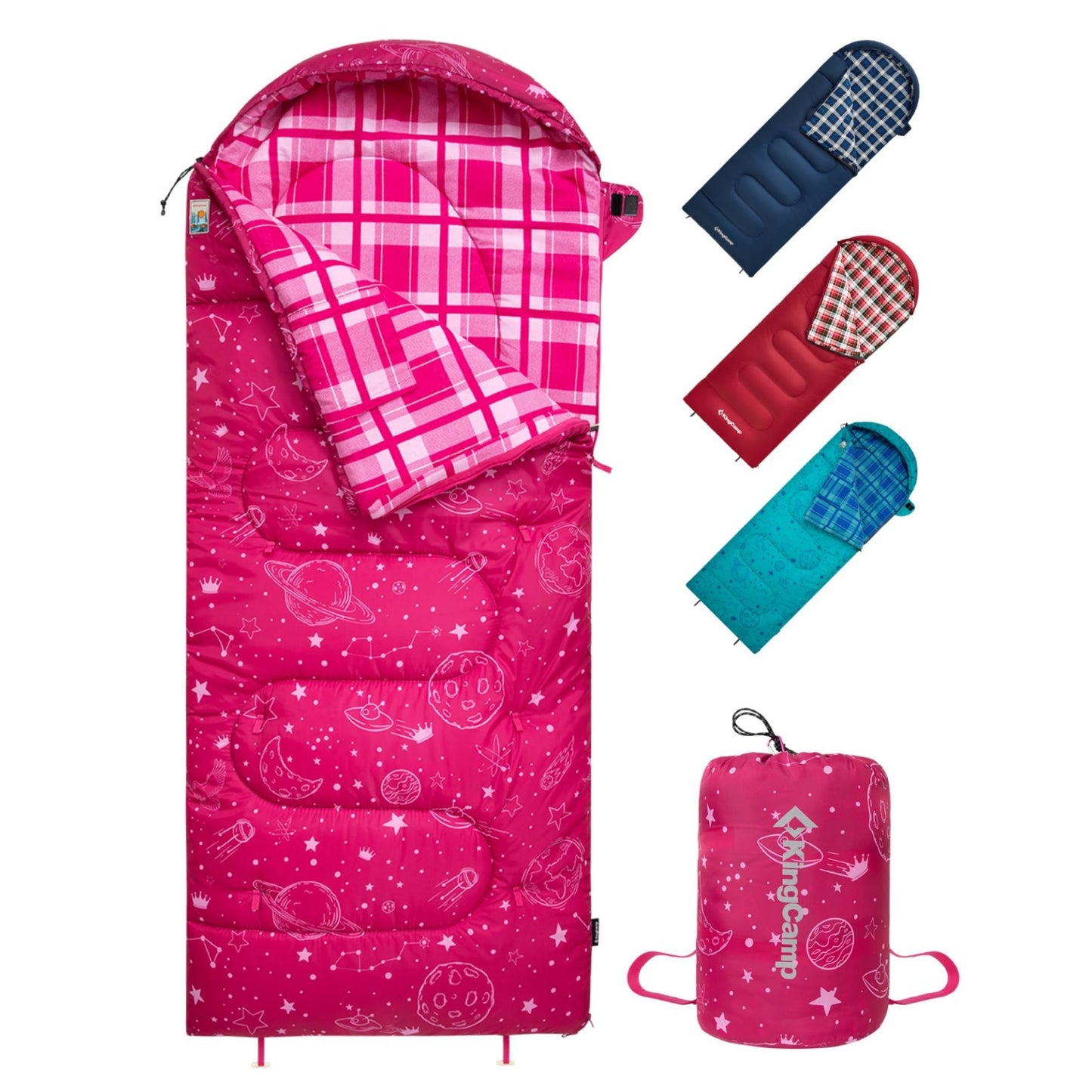 KingCamp Galaxy Zoo C 300 Kids Sleeping Bag – Adjustable Length