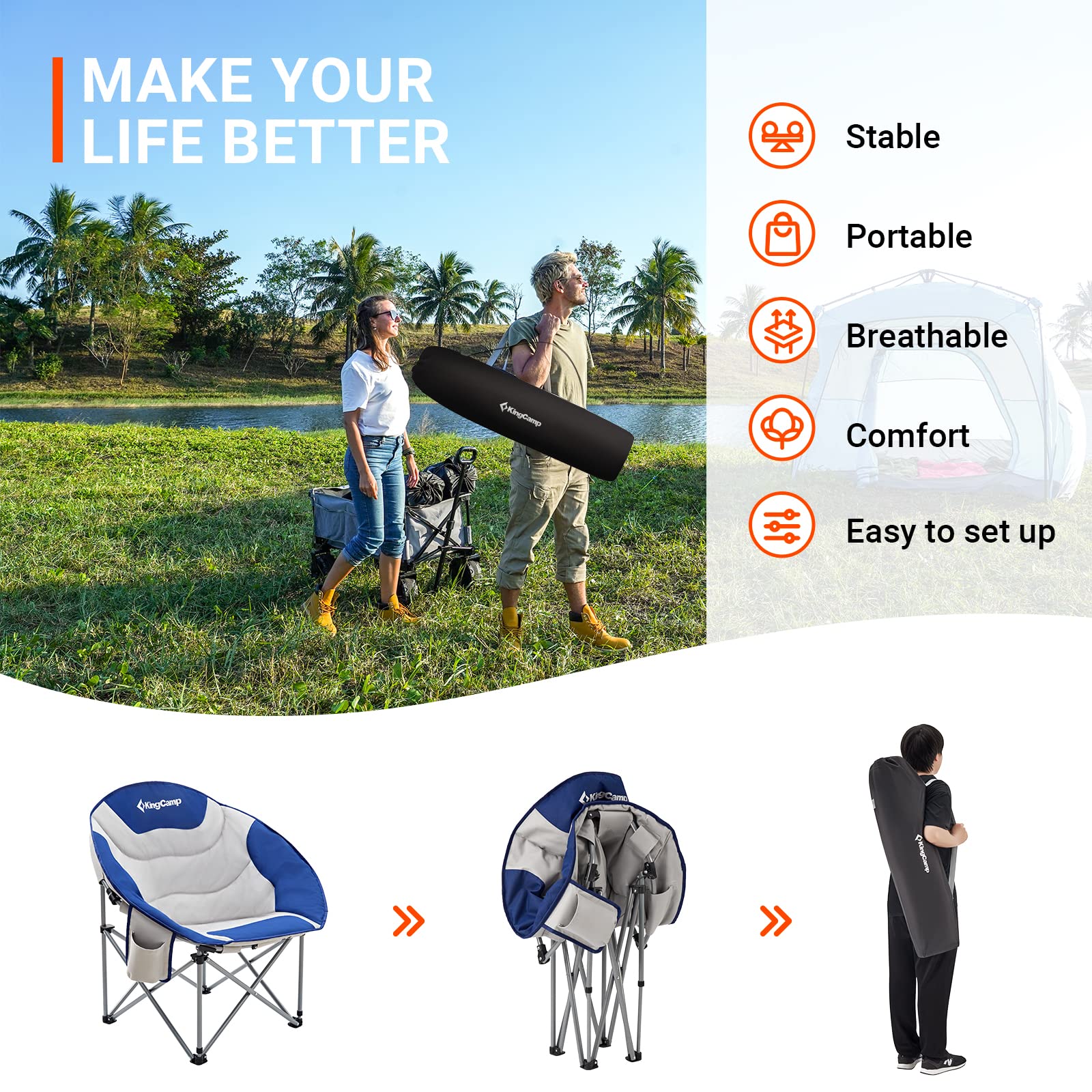 KingCamp Saucer Chair Camping Chair