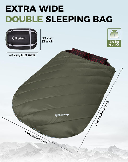 KingCamp FREESPACE 250D Double-Sized Sleeping Bag