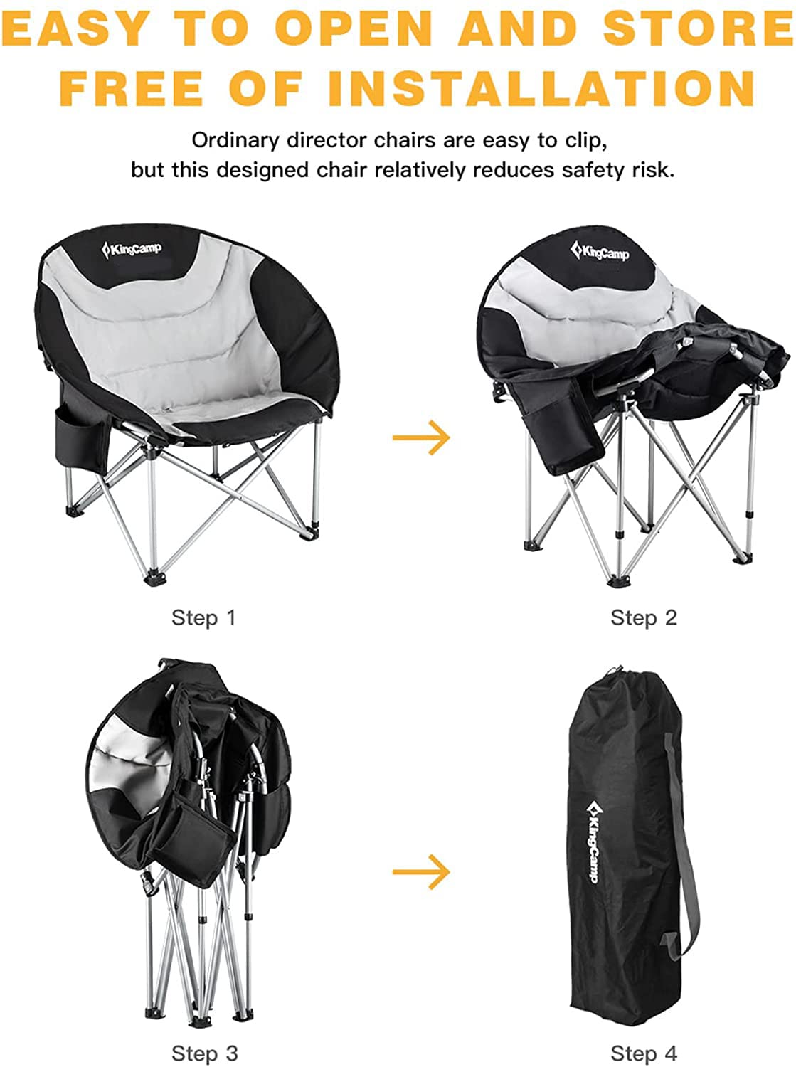 KingCamp Saucer Chair Camping Chair