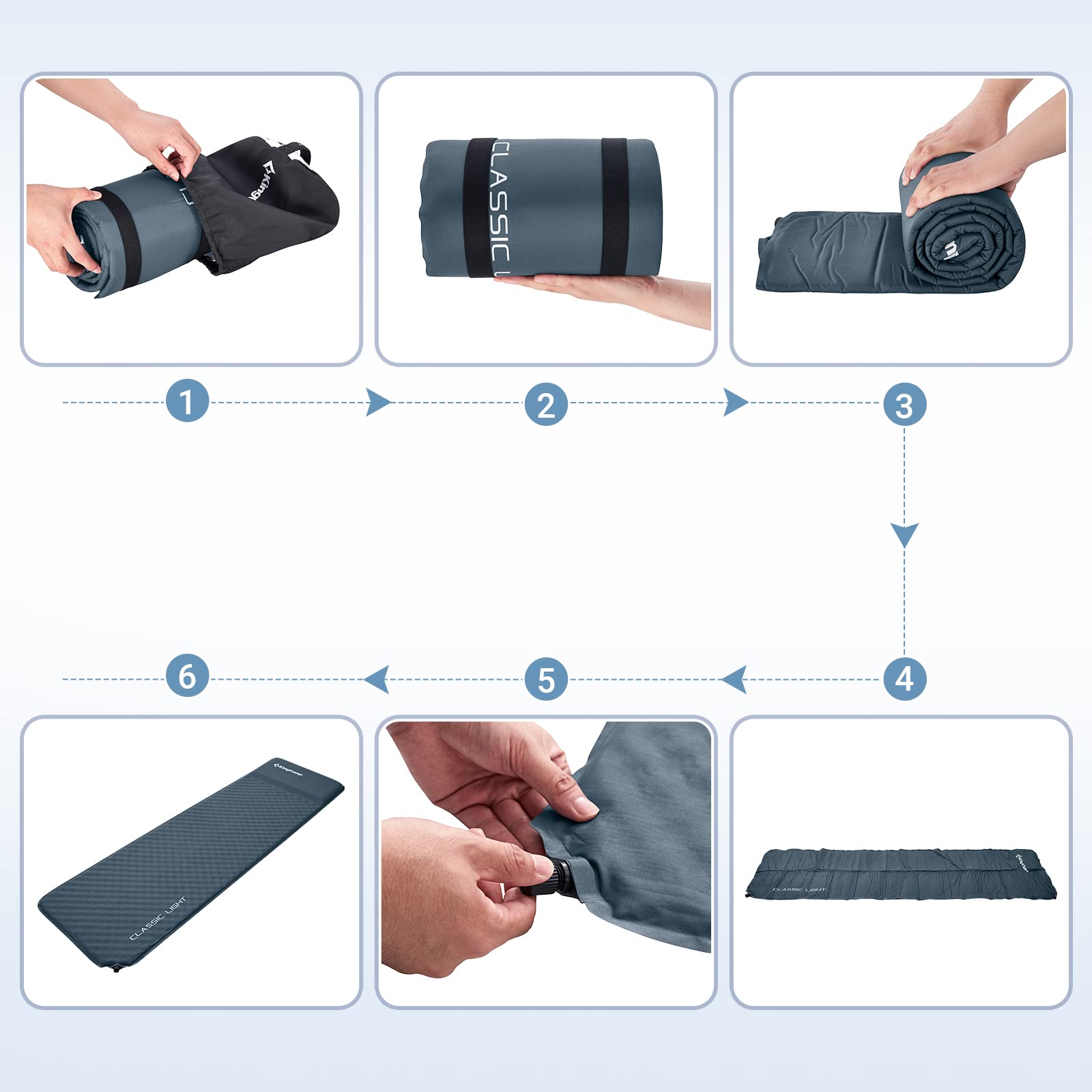 KingCamp Classic Light Sing Self-inflating Sleeping Pad