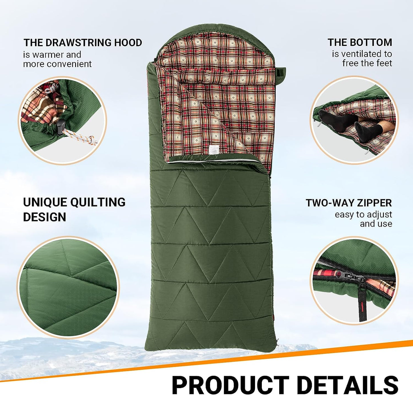 KingCamp 35F Oversized 3-4 Season Sleeping Bag