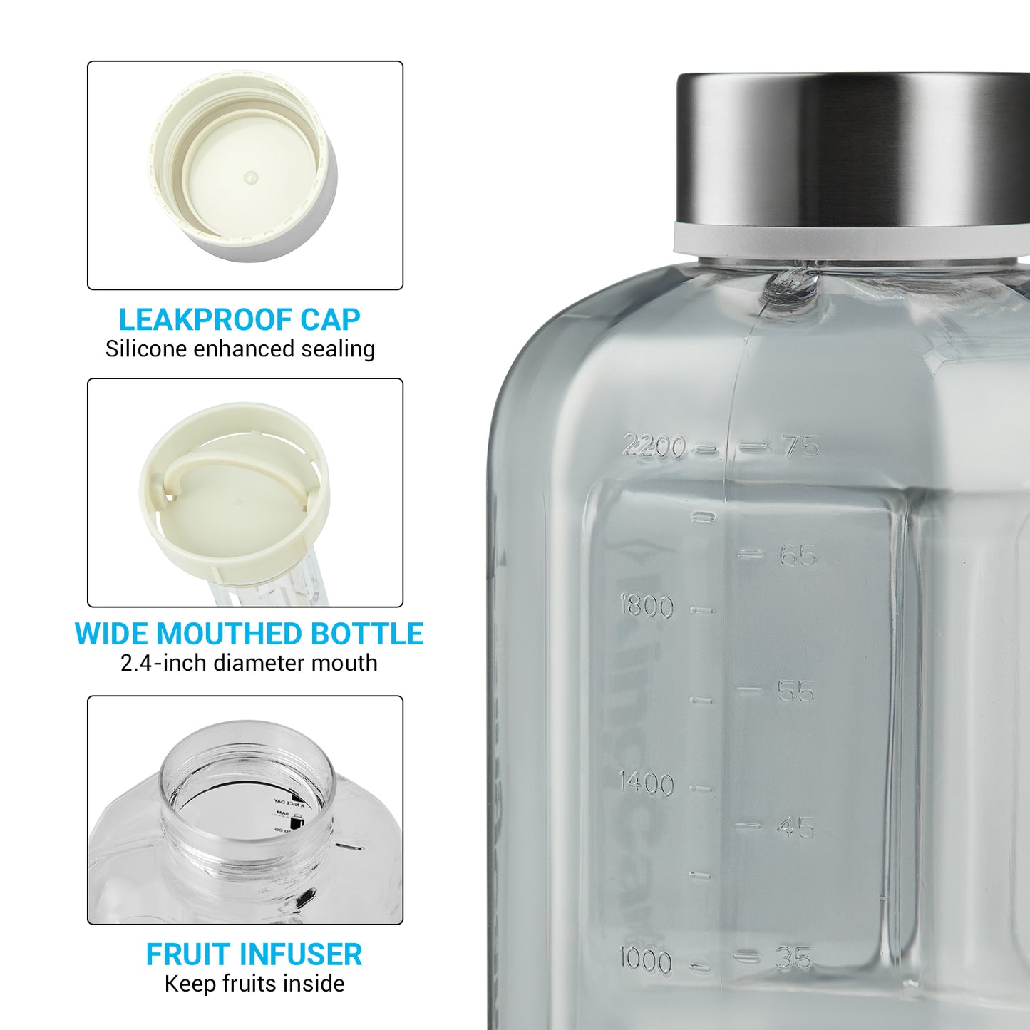 KingCamp 2.2L Sports Camping Outdoor Water Bottle