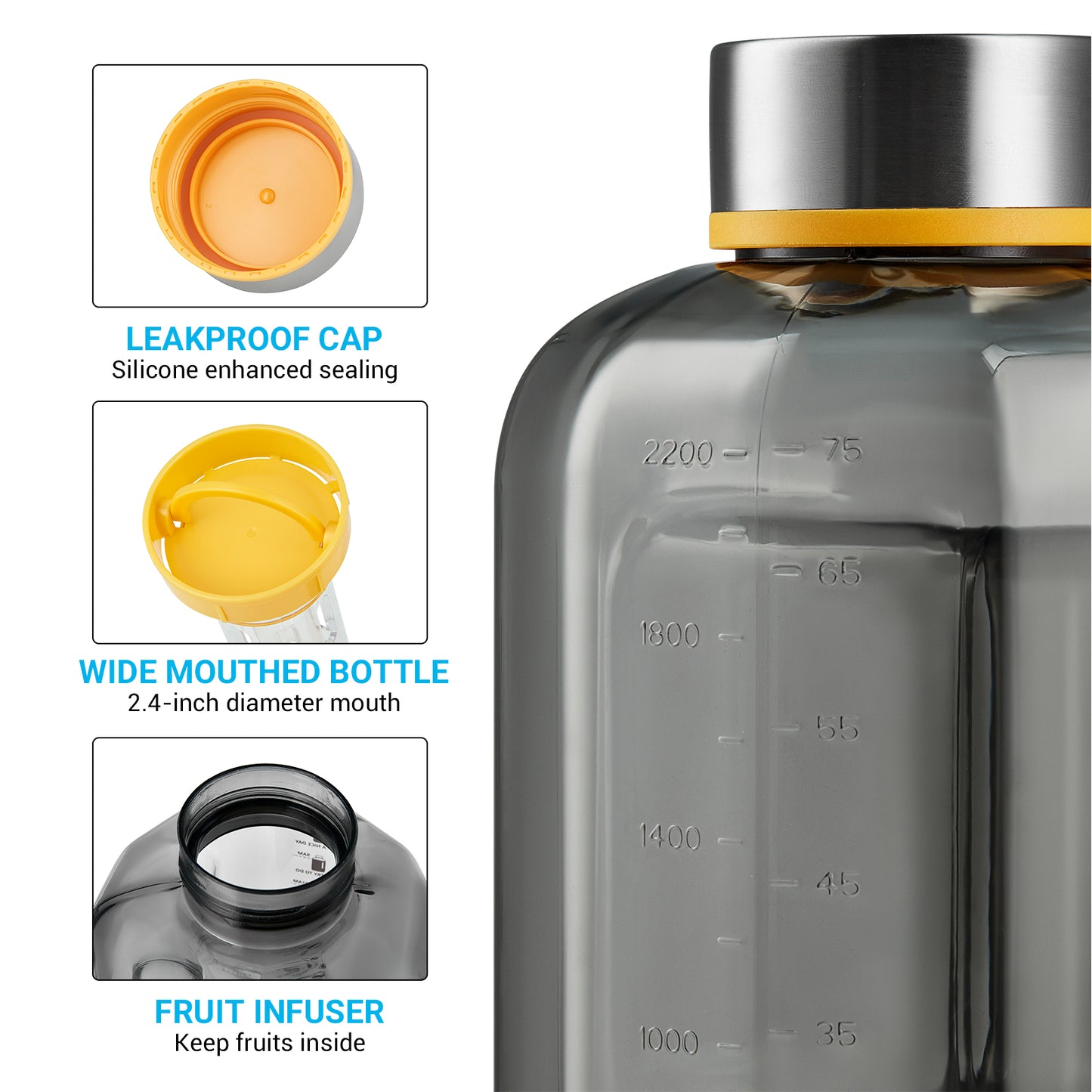 KingCamp 2.2L Sports Camping Outdoor Water Bottle