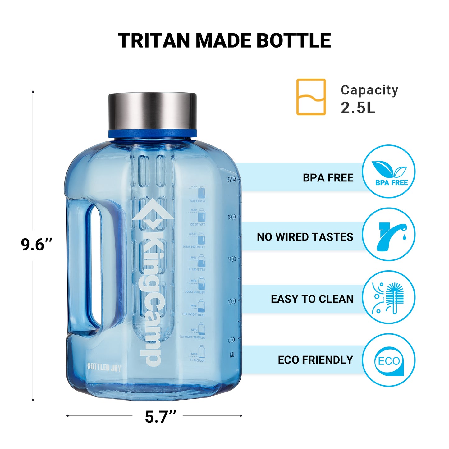 KingCamp 2.2L Sports Camping Outdoor Water Bottle