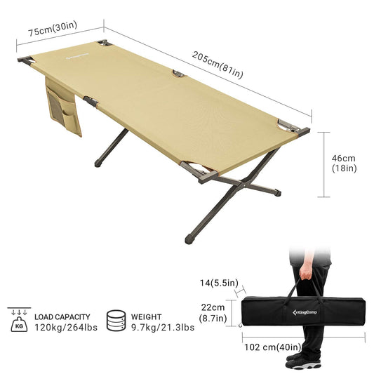 KingCamp Portable Camping Heavy Duty Cot