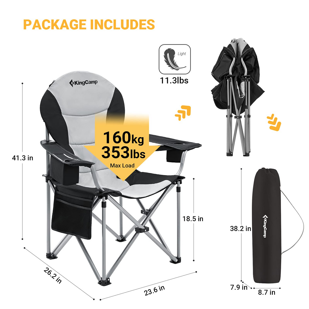 KingCamp Lumbar Support Oversized Chair KingCamp UK