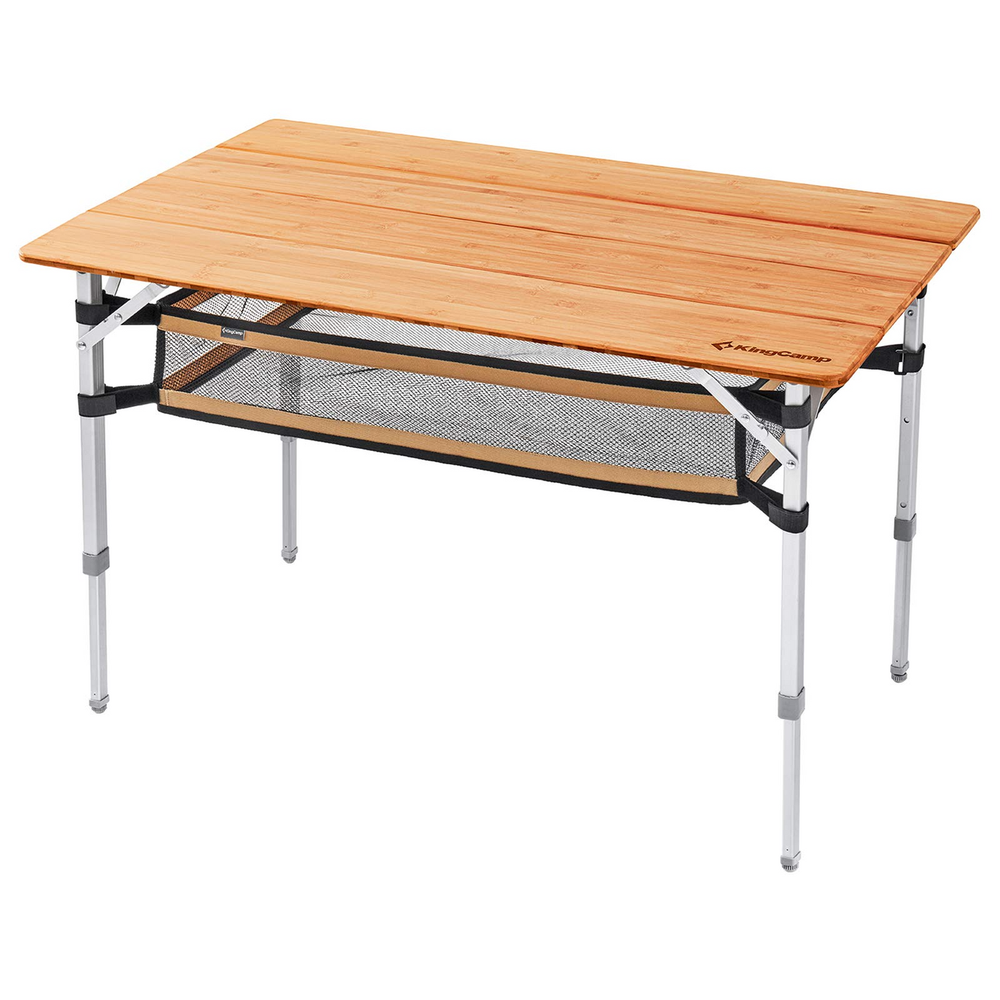 KingCamp Bamboo Folding Adjustable Height Table