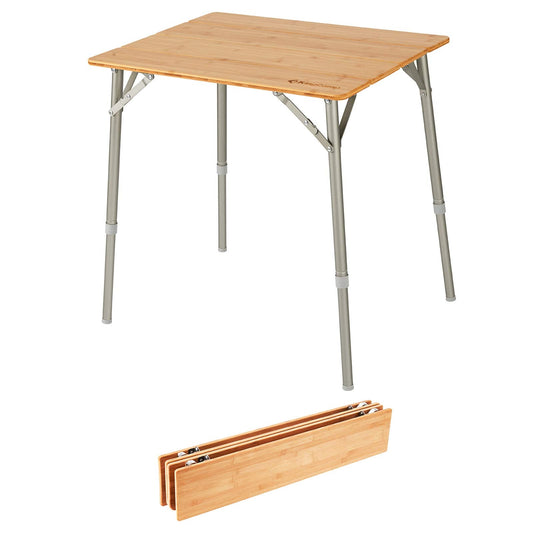 KingCamp Bamboo Folding Adjustable Height Table