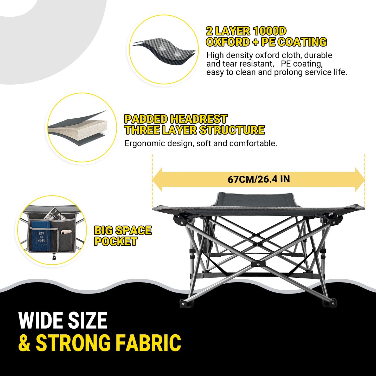 KingCamp Oversized Heavy Duty Camping Cot