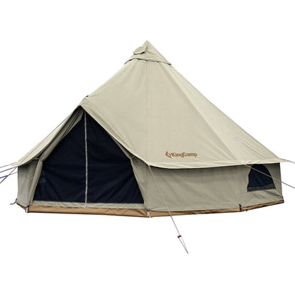 heavy duty camping tent KingCamp Outdoor Gear 4-Season Khan Canvas Tent Hot Tent – kingcampoutdoors.co.uk