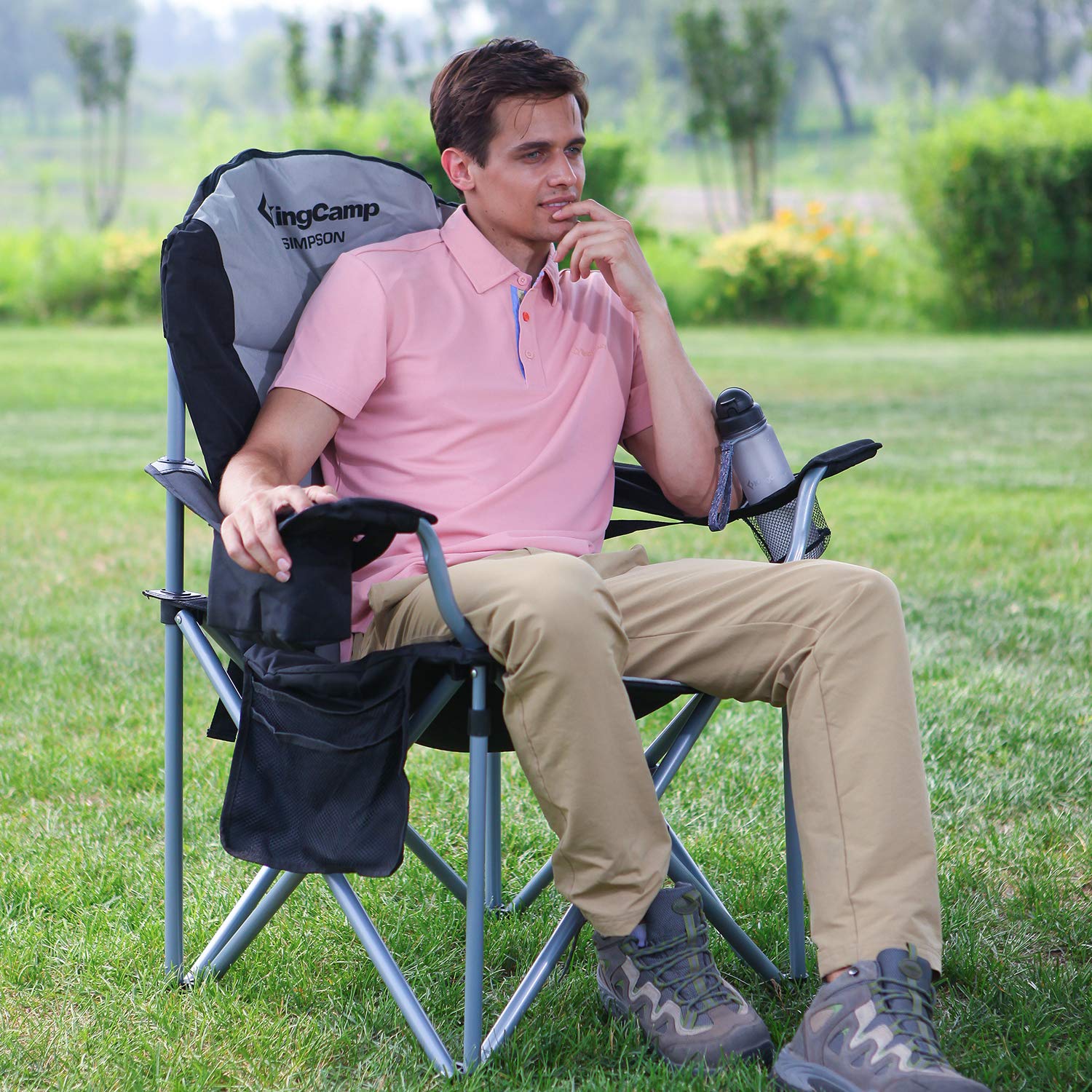 Comfortable Camping Chairs KingCamp Lumbar Support Oversized