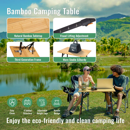 KingCamp BAMBOO Folding Bamboo Table