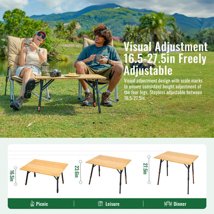 KingCamp BAMBOO Folding Bamboo Table