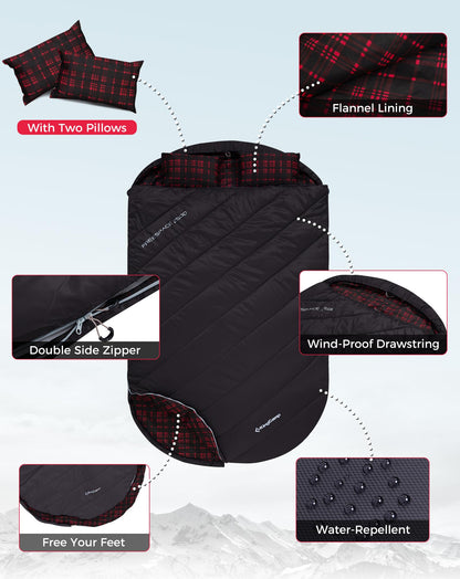 KingCamp FREESPACE 250D Double-Sized Sleeping Bag