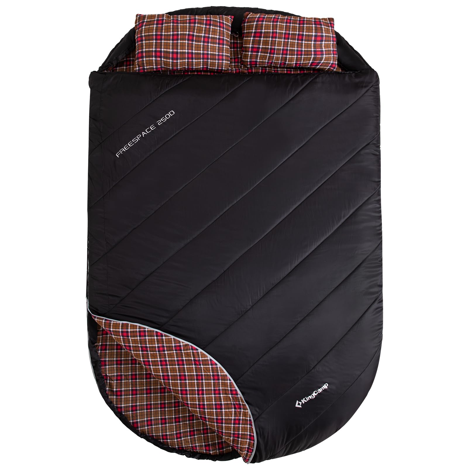 KingCamp FREESPACE 250D Double-Sized Sleeping Bag Black