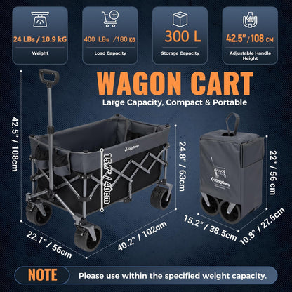 NEW | KingCamp TrailMate L7 300L Festival Trolley – Heavy Duty with All-Terrain Wheels