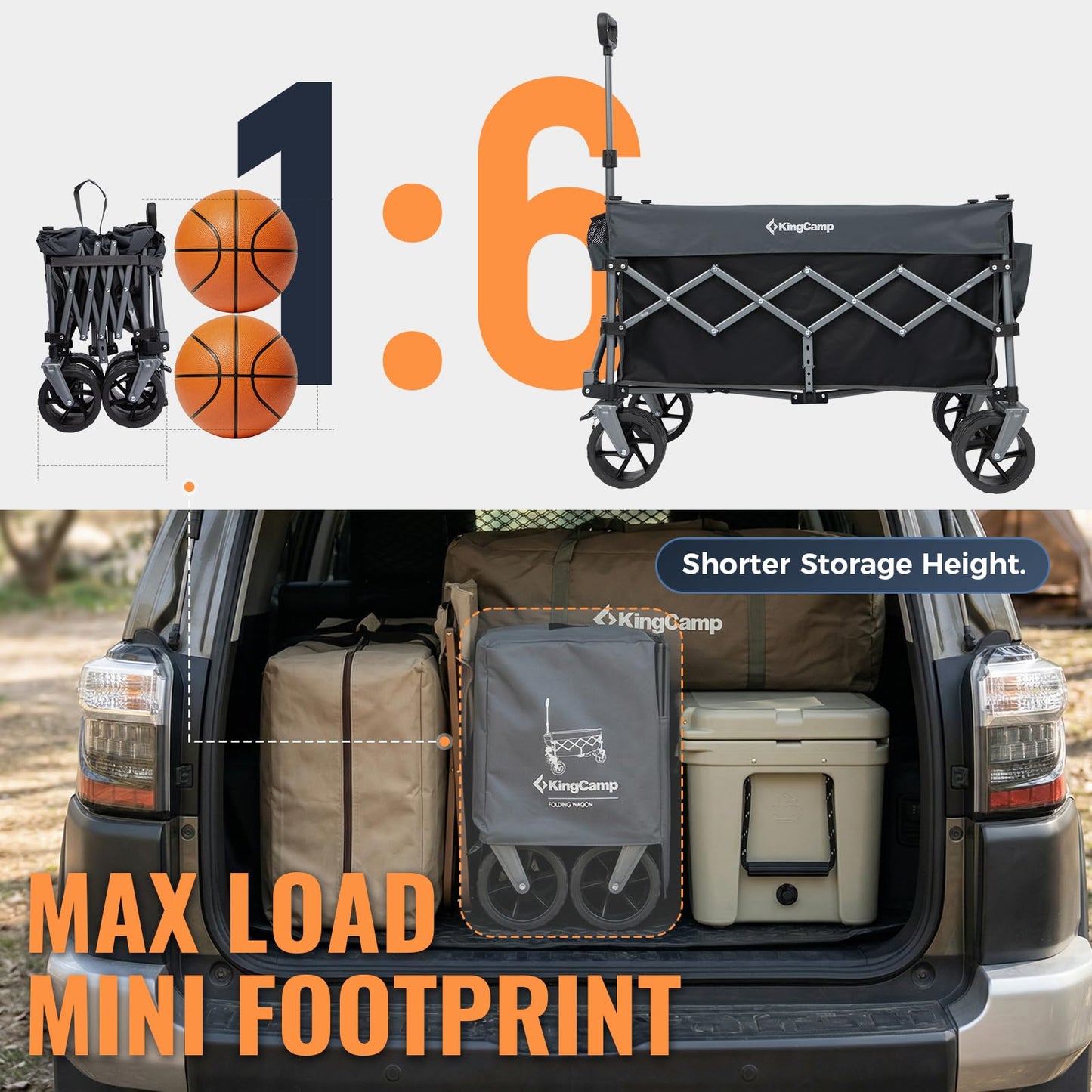 NEW | KingCamp TrailMate L7 300L Festival Trolley – Heavy Duty with All-Terrain Wheels