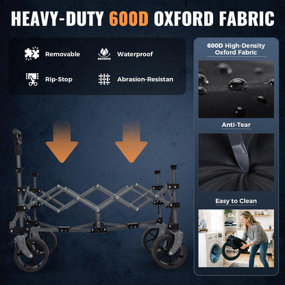 NEW | KingCamp TrailMate L7 300L Festival Trolley – Heavy Duty with All-Terrain Wheels