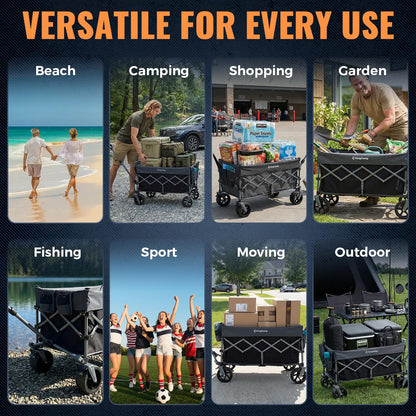 NEW | KingCamp TrailMate L7 300L Festival Trolley – Heavy Duty with All-Terrain Wheels