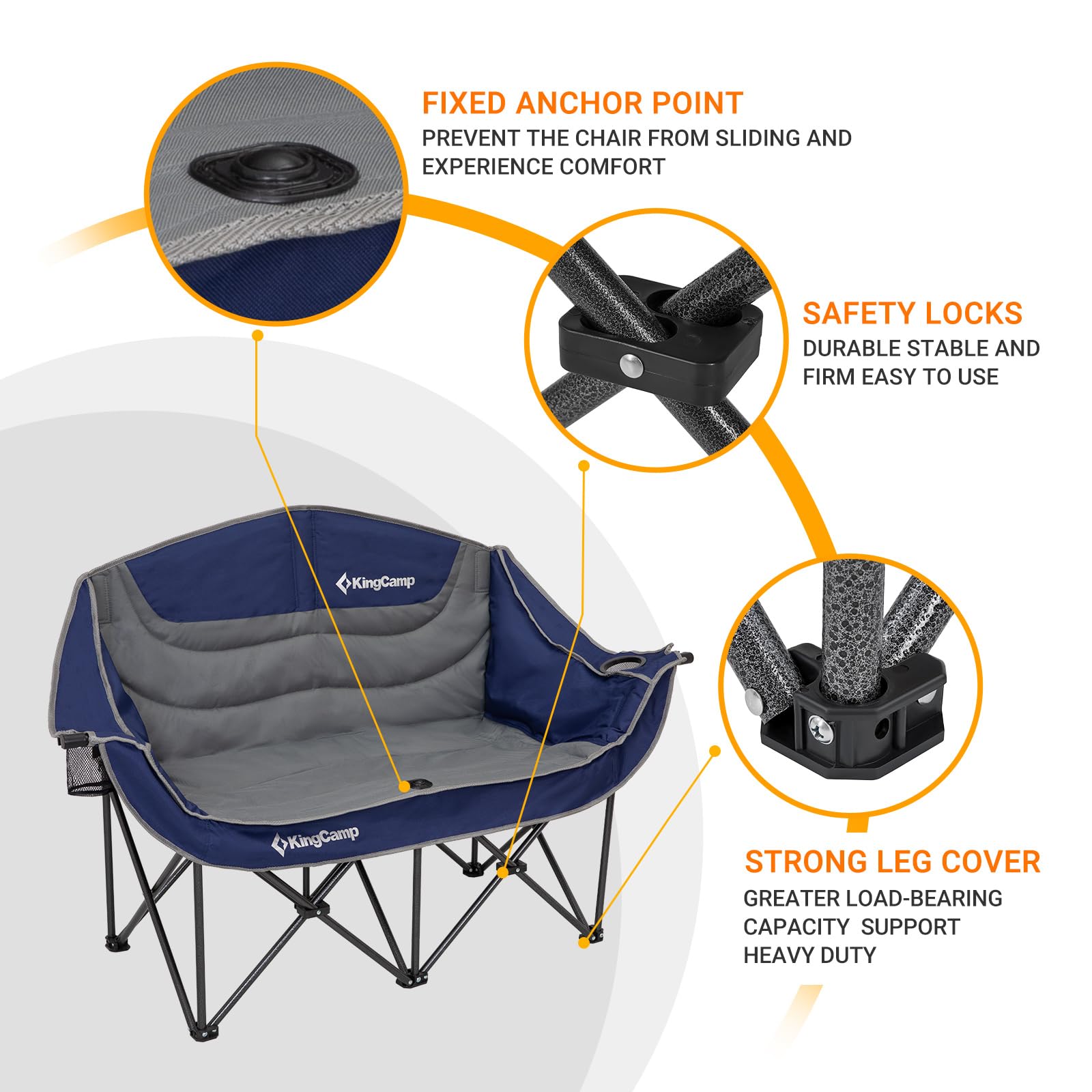 KingCamp Loveseat Double Seat Chair