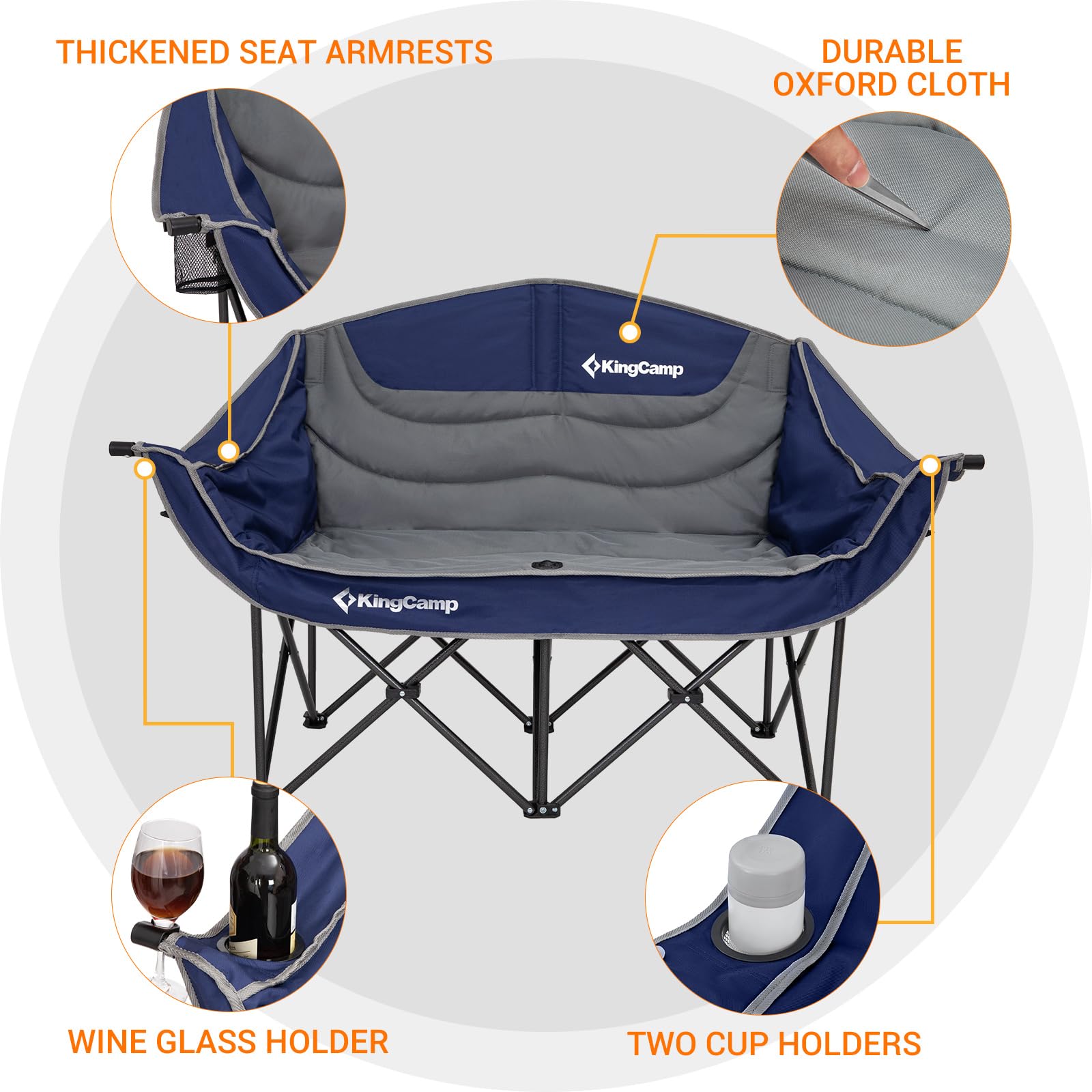 KingCamp Loveseat Double Seat Chair