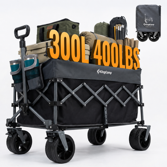 NEW | KingCamp TrailMate L7 300L Festival Trolley – Heavy Duty with All-Terrain Wheels