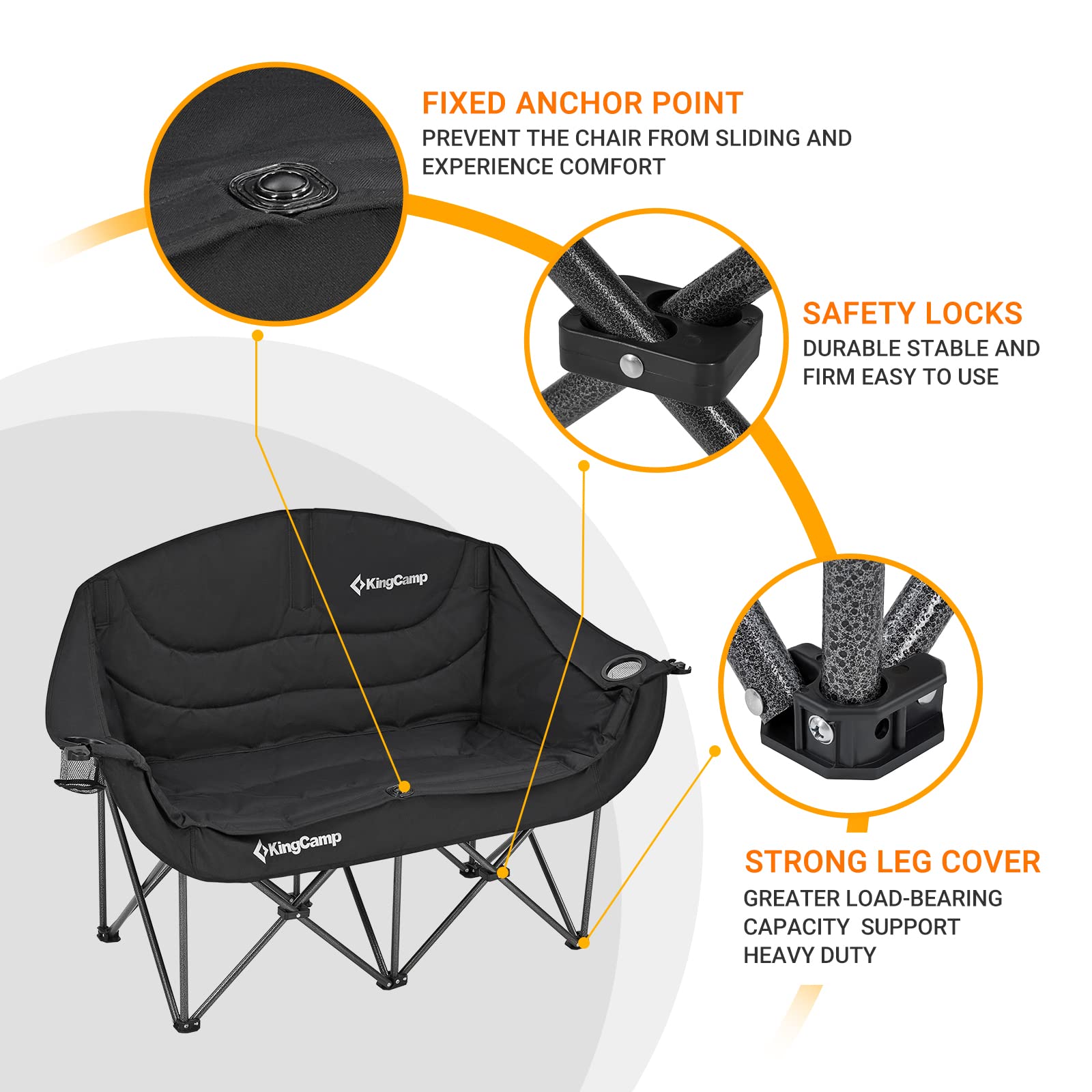 KingCamp Loveseat Double Seat Chair