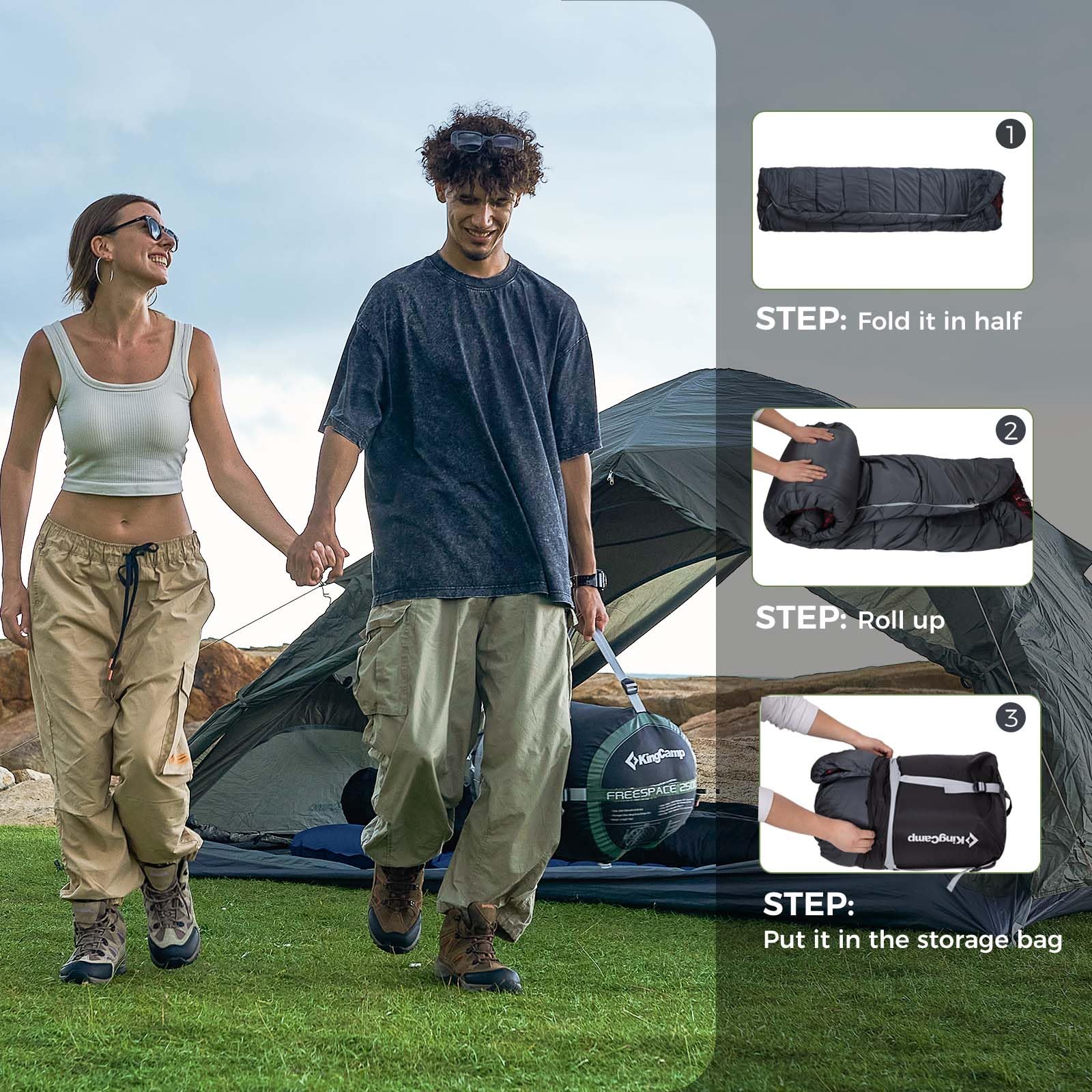 KingCamp FREESPACE 250D Double-Sized Sleeping Bag