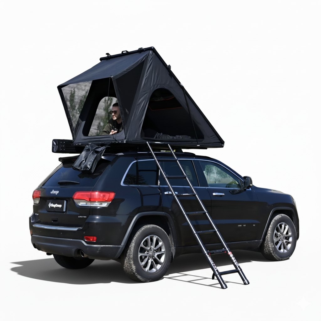 KingCamp ENDLESS 8 Rooftop Tent – Ultra-Thin 8cm Hard Shell, Waterproof & Lightweight for 4x4 & SUV Overlanding