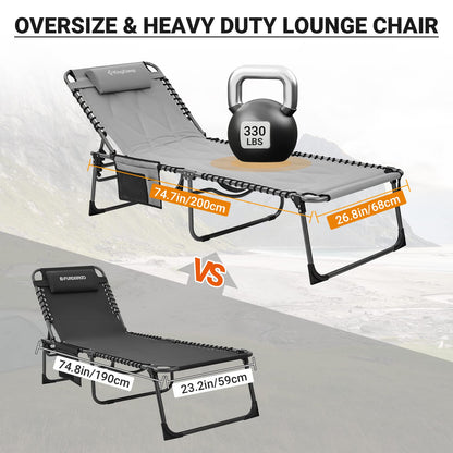 KingCamp BAVARIA Cozy Lounge Chair Set of 2