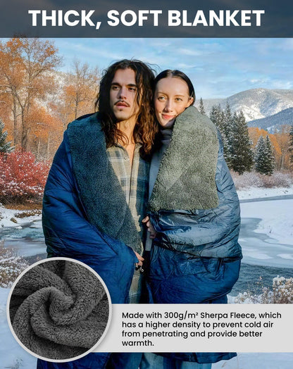 KingCamp Solid Sherpa Fleece Camping Blanket