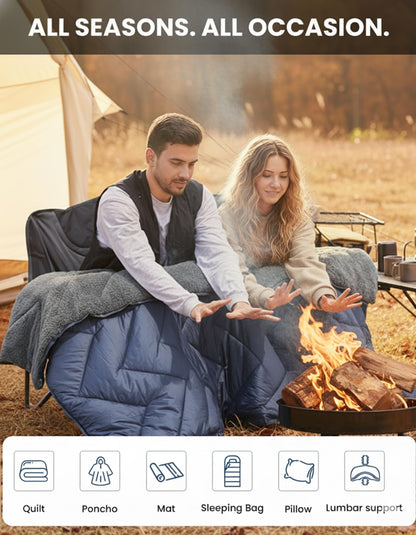 KingCamp Solid Sherpa Fleece Camping Blanket