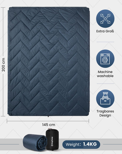 KingCamp Solid Sherpa Fleece Camping Blanket