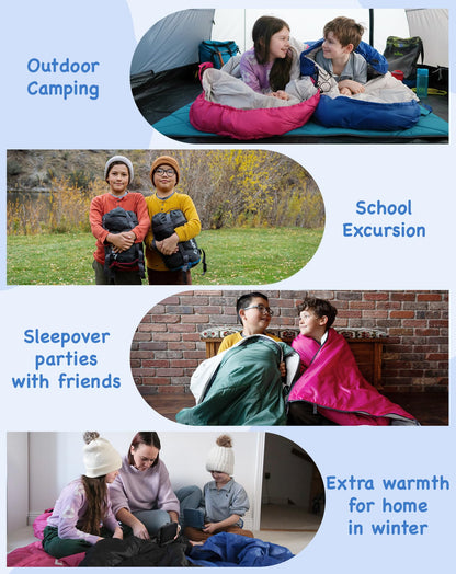 KingCamp Cotton Sleeping Bag for Kids | Indoor & Outdoor Use