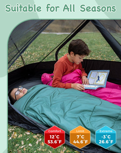 KingCamp Cotton Sleeping Bag for Kids | Indoor & Outdoor Use