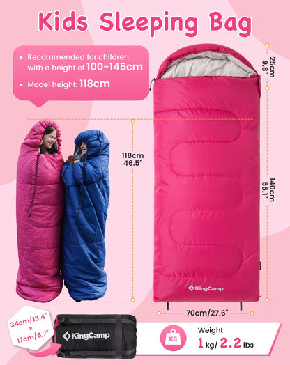 KingCamp Cotton Sleeping Bag for Kids | Indoor & Outdoor Use
