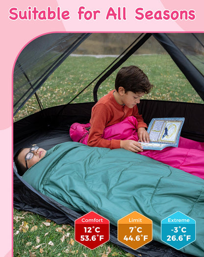 KingCamp Cotton Sleeping Bag for Kids | Indoor & Outdoor Use