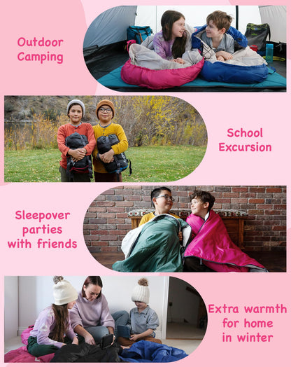 KingCamp Cotton Sleeping Bag for Kids | Indoor & Outdoor Use