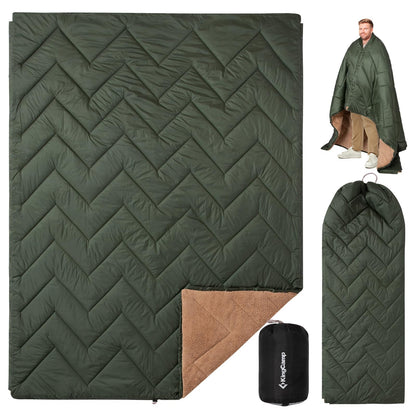 KingCamp Solid Sherpa Fleece Camping Blanket