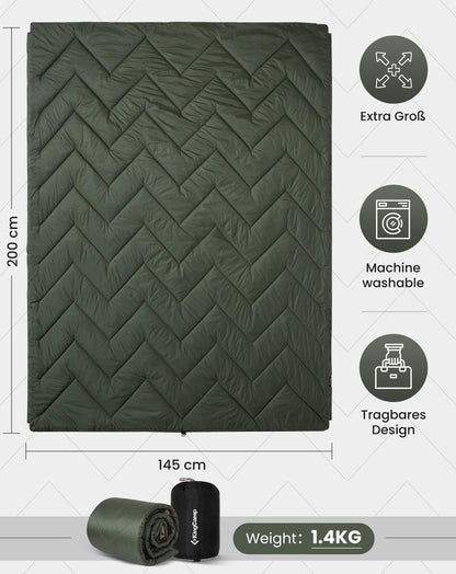 KingCamp Solid Sherpa Fleece Camping Blanket