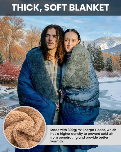 KingCamp Solid Sherpa Fleece Camping Blanket