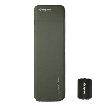 KingCamp Classic Light Self-Inflating Sleeping Mat - 5cm Thick with Pillow | Compact for UK Camping & Backpacking
